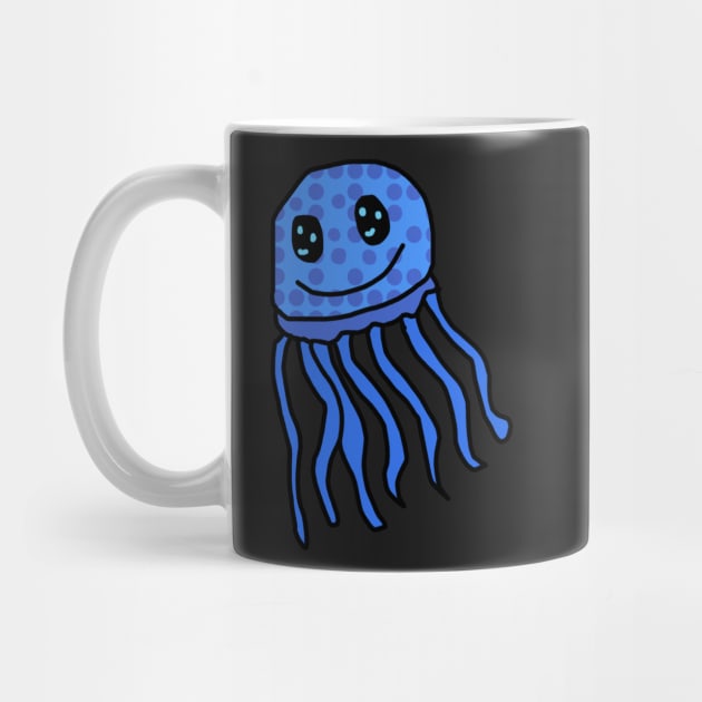 Blue Poke Dot Jellyfish by Usagicollection